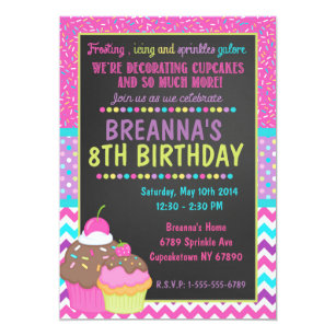 cupcake party invitations zazzle