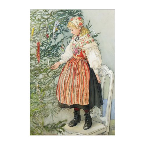 Decorating the Christmas Tree _ Carl Larsson Acrylic Print