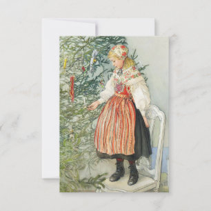 Decorating the Christmas Tree - Carl Larsson Card