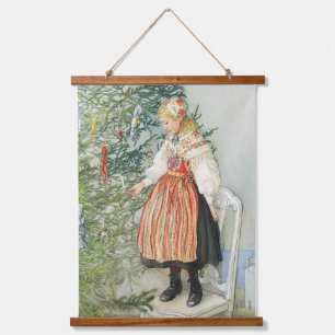 Decorating the Christmas Tree - Carl Larsson Hanging Tapestry