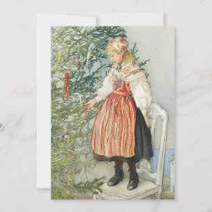 Decorating the Christmas Tree - Carl Larsson Holiday Card