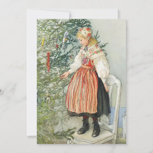 Decorating the Christmas Tree _ Carl Larsson Holiday Card