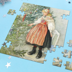 Decorating the Christmas Tree - Carl Larsson Jigsaw Puzzle