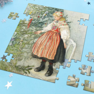 Decorating the Christmas Tree - Carl Larsson Jigsaw Puzzle