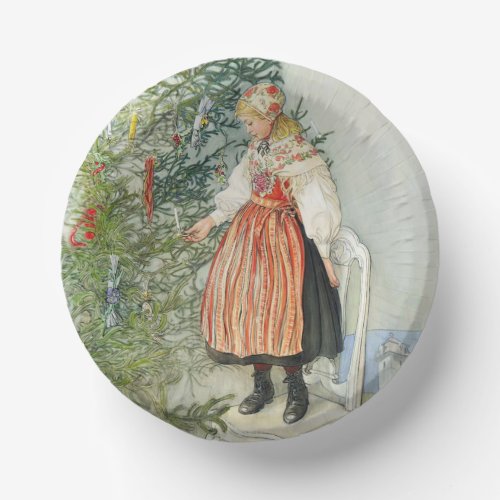 Decorating the Christmas Tree _ Carl Larsson Paper Bowls