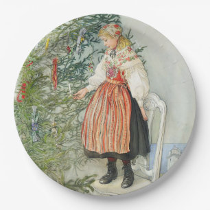 Decorating the Christmas Tree - Carl Larsson Paper Plates