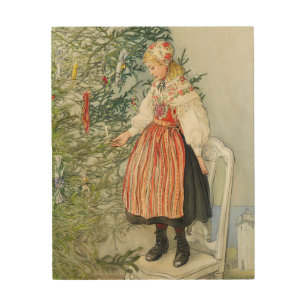 Decorating the Christmas Tree - Carl Larsson Wood Wall Art