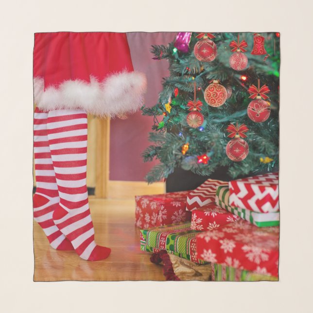 Decorating the Christmas Tree Scarf (Front)