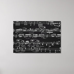 decorating with musical notes canvas print