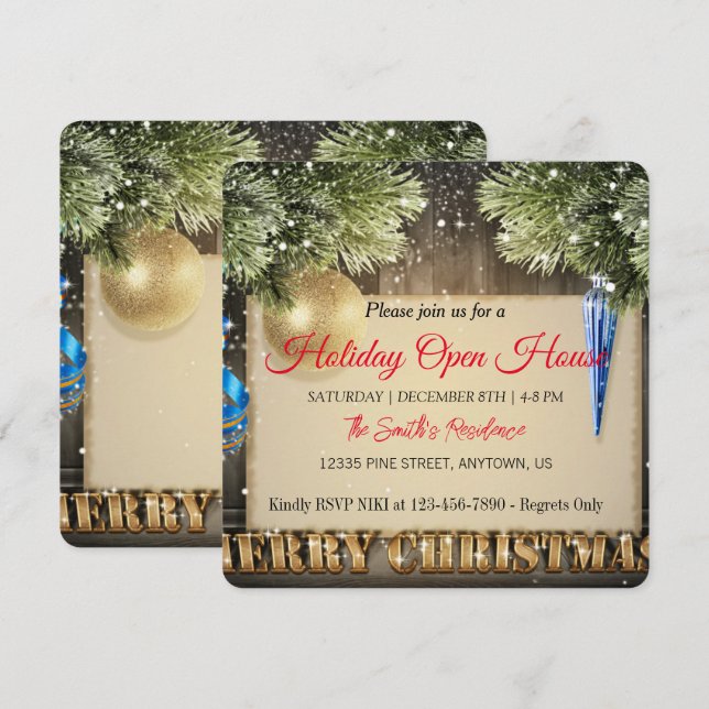 Decoration for the Christmas tree Holiday Card (Front/Back)