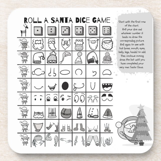 Decoration for your holiday table beverage coaster (Front)