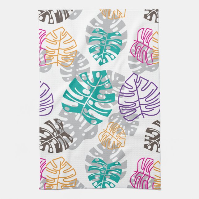decoration leaves kitchen towel (Vertical)