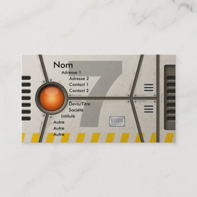 Decoration sci-fi business card (Front)