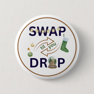 Decoration Swap Out Christmas Thank You Gift Tag Button