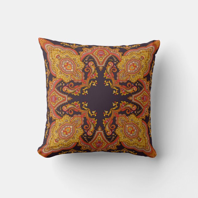 decoration textile classic print digital throw pillow (Front)