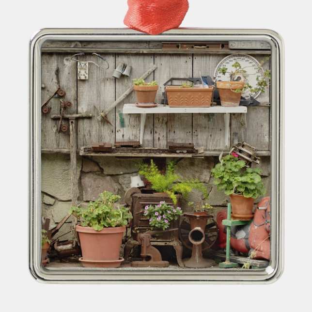 Decorations on wooden fence, Catalina Island, (Front)