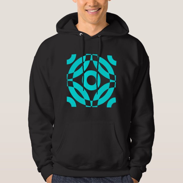 bright cyan hoodie