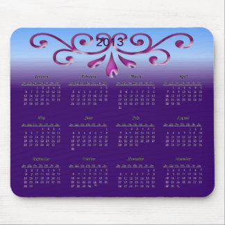 Decorative 2013 Calendar Mouse Pad