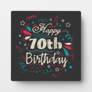 Decorative 70th Birthday Plaque