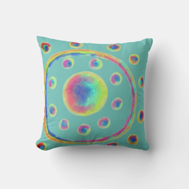 Decorative Abstract Art Throw Pillow (Front)