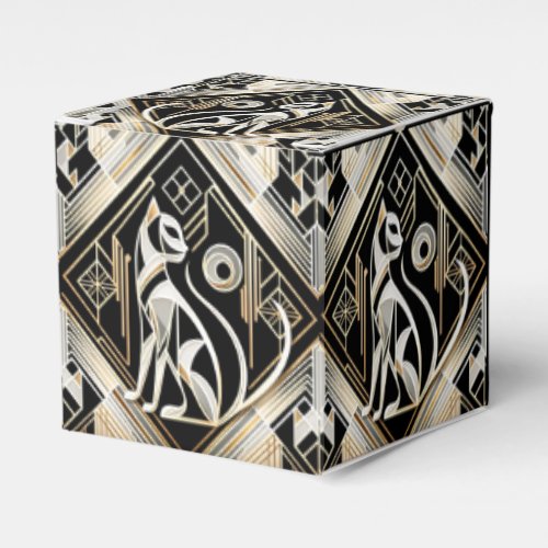 Decorative Abstract Black Cat Favor Box