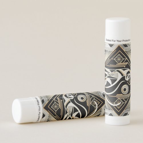 Decorative Abstract Black Cat Lip Balm