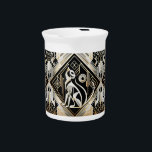 Decorative Abstract Black Cat Porcelain Pitcher<br><div class="desc">Beautiful Decorative Abstract Black Cat Porcelain Pitcher</div>