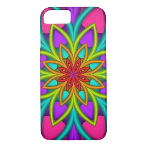 Decorative Abstract Fantasy Flower iPhone 87 Case