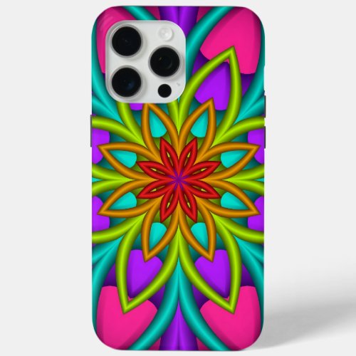 Decorative Abstract Fantasy Flower iPhone 15 Pro Max Case
