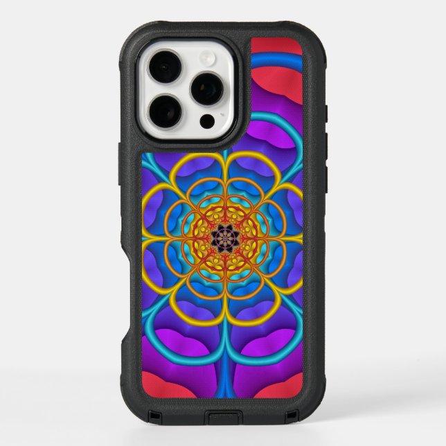 Decorative abstract Flower shape Otterbox iPhone Case (Back)