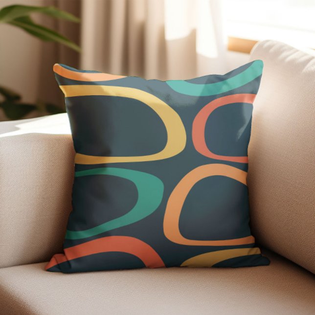 Decorative Abstract Pattern Mid Century Modern Throw Pillow (Creator Uploaded)