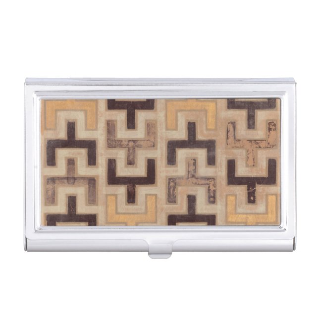 Decorative African Mudcloth Pattern Business Card Case (Front)