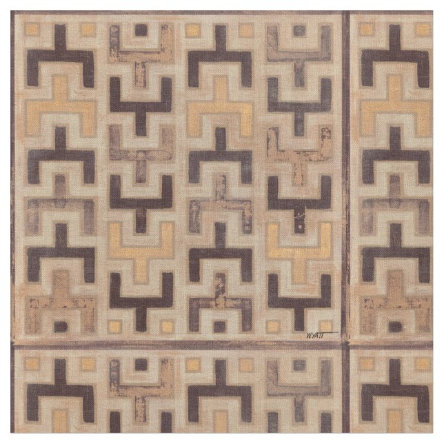 Decorative African Mudcloth Pattern Fabric (Close Up)