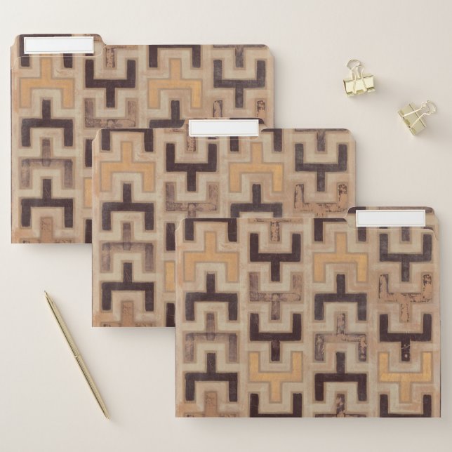 Decorative African Mudcloth Pattern File Folder (Set)