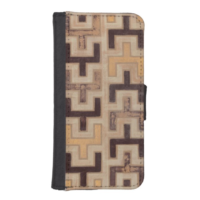 Decorative African Mudcloth Pattern iPhone Wallet Case (Front)
