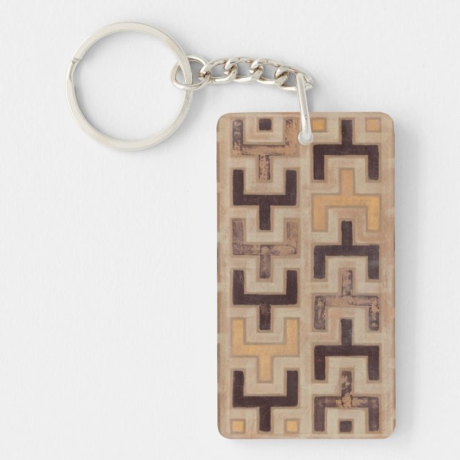 Decorative African Mudcloth Pattern Keychain (Front)