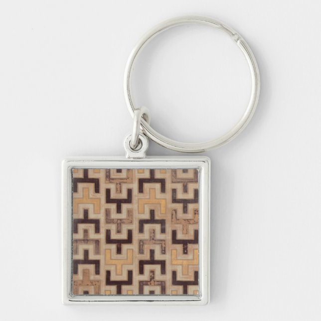 Decorative African Mudcloth Pattern Keychain (Front)