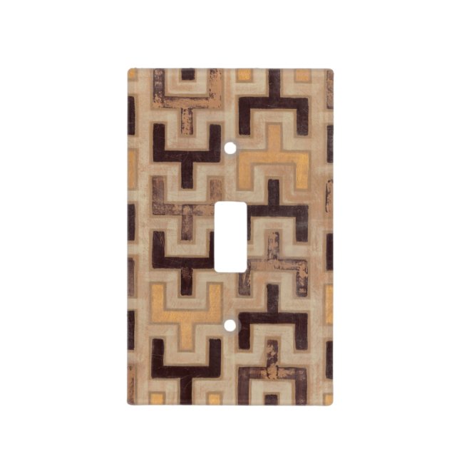 Decorative African Mudcloth Pattern Light Switch Cover (Front)