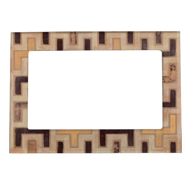 Decorative African Mudcloth Pattern Magnetic Photo Frame (Front)