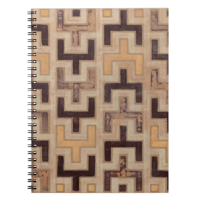 Decorative African Mudcloth Pattern Notebook (Front)