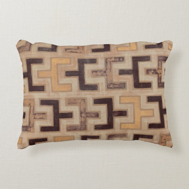 Decorative African Mudcloth Pattern Pillow (Front)