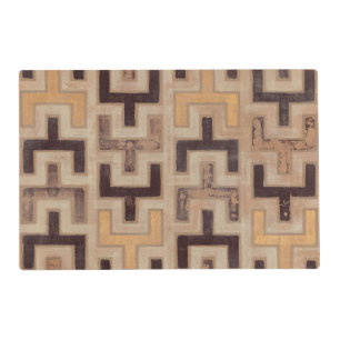 Decorative African Mudcloth Pattern Placemat