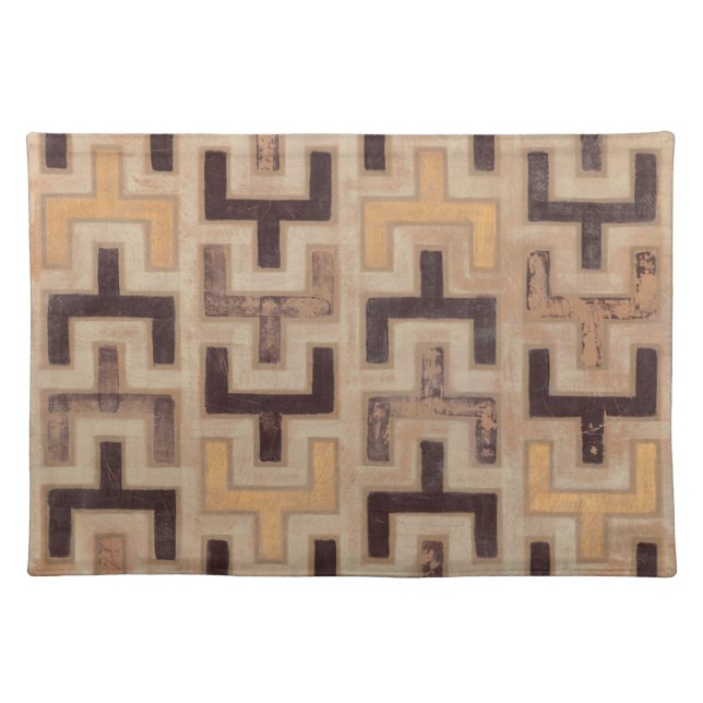 Decorative African Mudcloth Pattern Placemat (Front)