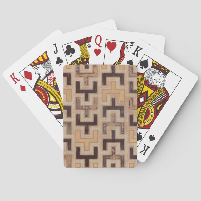 Decorative African Mudcloth Pattern Poker Cards (Back)