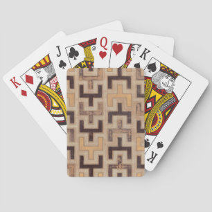 Decorative African Mudcloth Pattern Poker Cards
