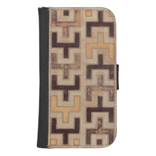 Decorative African Mudcloth Pattern Wallet Phone Case For Samsung Galaxy S4
