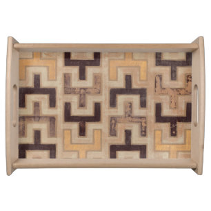 Decorative African Mudcloth Pattern Serving Tray