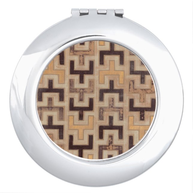 Decorative African Mudcloth Pattern Vanity Mirror (Front)