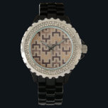 Decorative African Mudcloth Pattern Watch<br><div class="desc">Decorative African mudcloth pattern by Norman Wyatt Jr. featuring geometric shapes that seem to fit together. Fans of Tetris or geometric shapes should make this purchase today!</div>