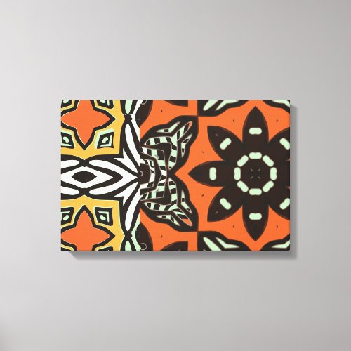 Decorative African Textile Inspired Pattern Canvas Print